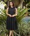 Sleeveless Loose Fitted Linen Pleated Dress